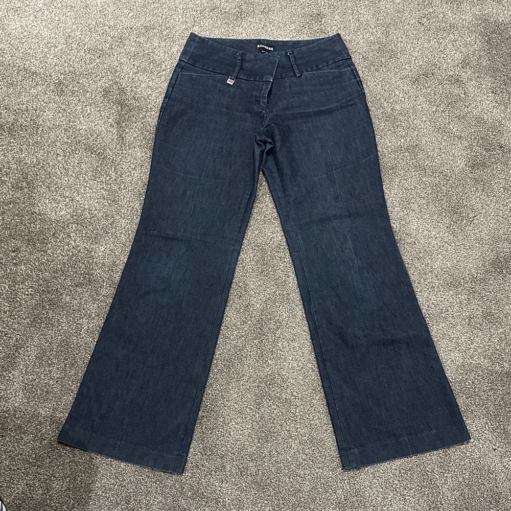 Express Navy Wide Leg Jeans